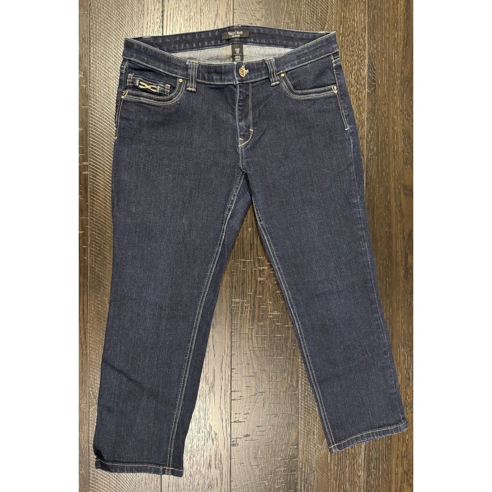 WHITE HOUSE BLACK MARKET Crop Leg Jeans Blue Womens Size 14P